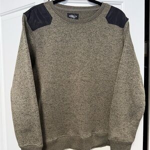 Brooklyn Standard Men's Tan Sweater with Black Accents